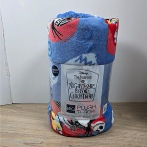 Disney The Nightmare Before Christmas Blue and Red Plush Blanket
